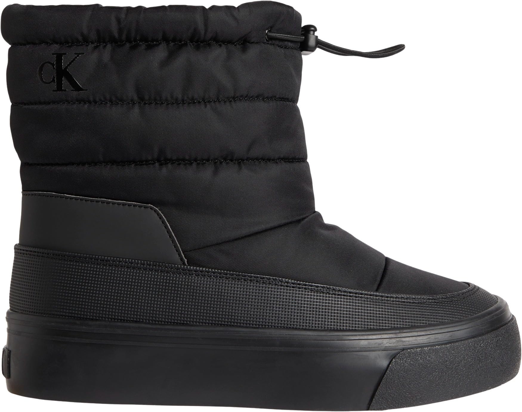 Calvin Klein Damen Mid Boot Stiefel Snowboot Nylon Mix mit Plateau