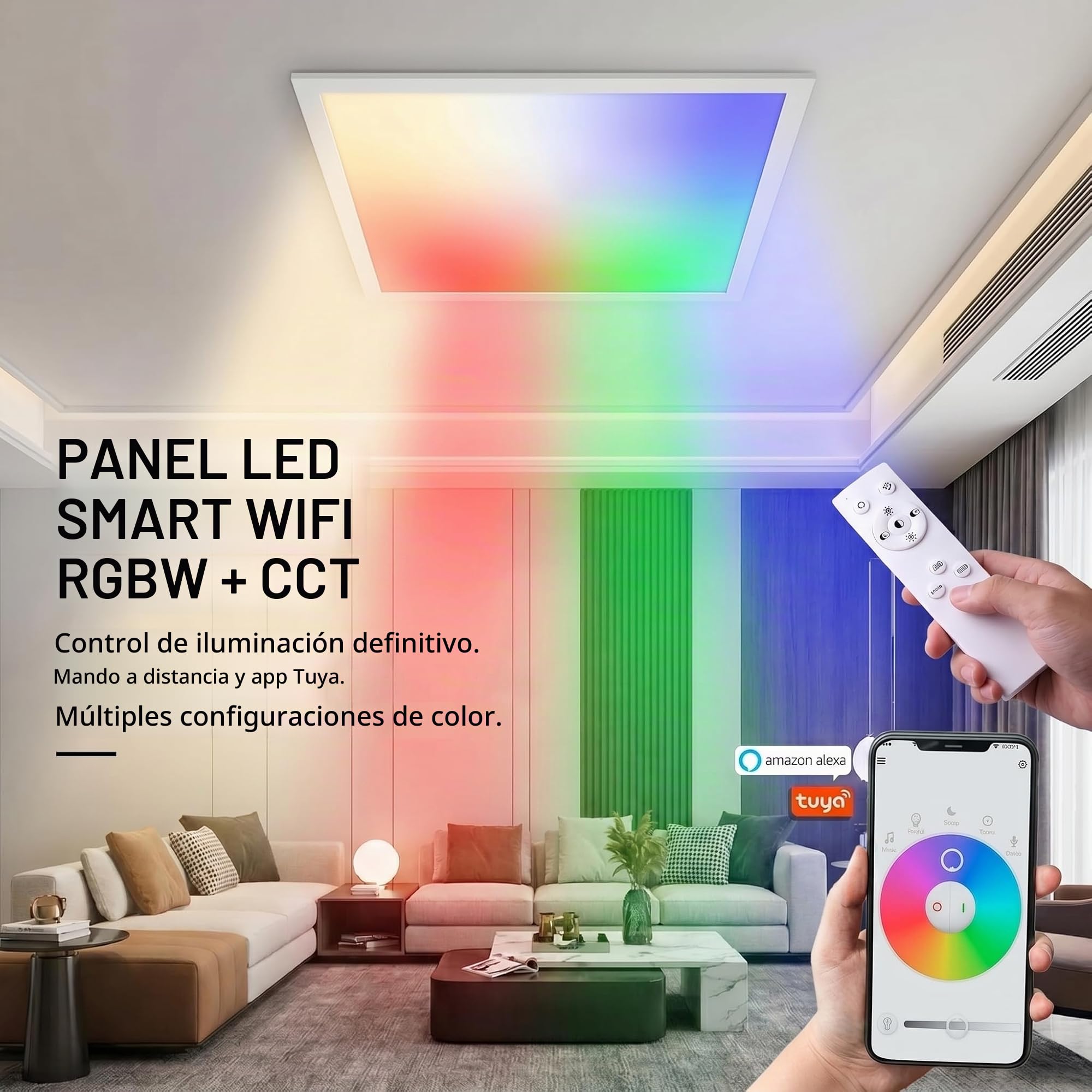 BARCELONA LED Panel LED Smart WiFi 60x60 RGBW CCT 40W