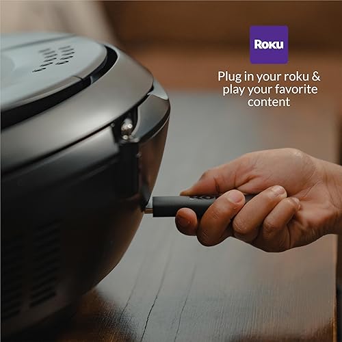 Vista 45 de Aiwa Boombox portátil, sonido cristalino con 3W x 2 altavoces y función de bajos, con una pantalla LCD de 7 pulgadas, conectividad Bluetooth, radio