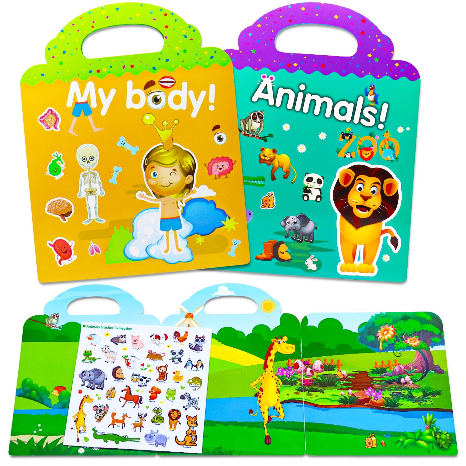 4 Libri Di Stickers Attacca E Stacca Per Bambini - Riutilizzabili, Con Illustrazioni Gioco - Foto 6