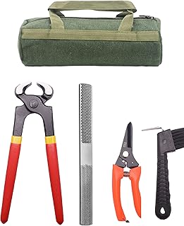 8 inch Farrier Tool Kits （5 Piece） Mini Rasp Hoof File Equine Metal Shears Farriers Hoof Nipper for Goat Pig
