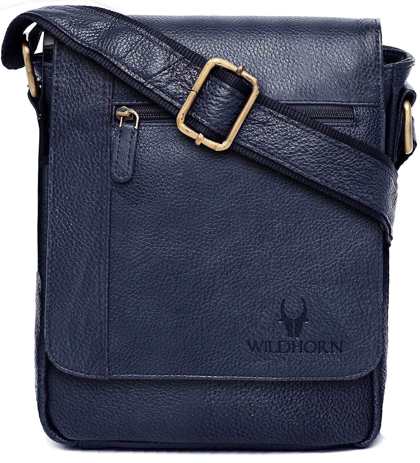 WildHorn Leather Sling Messenger Bag for Men I Multipurpose Crossbody Bag I Travel Bag with Adjustable Strap I IDIMENSION: L- 8 inch H- 10.5 inch W- 2.75 inch (B098F89DYG) Amazon Price History, Amazon Price Tracker
