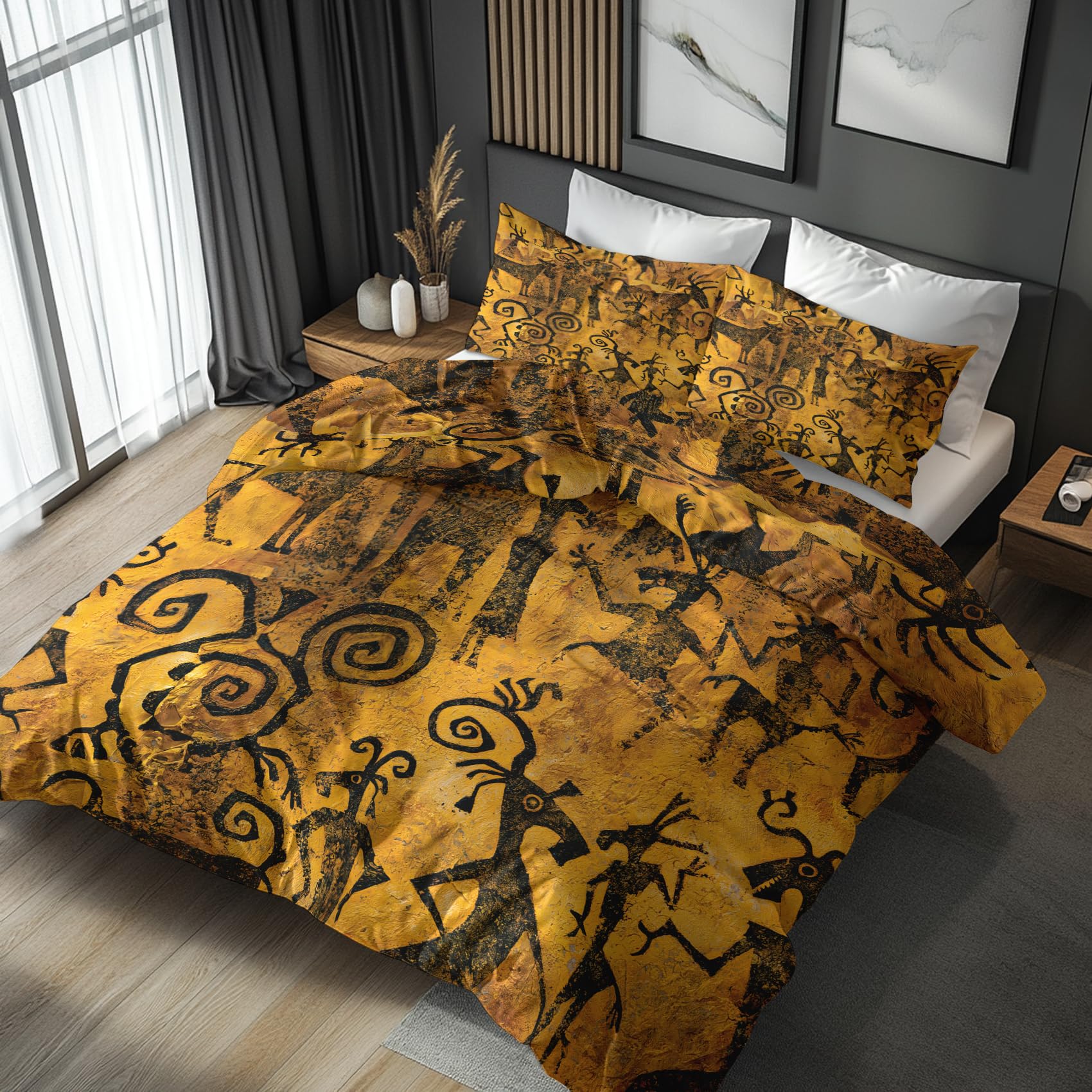 NOGAWA African Tribal Super King Duvet Cover Sets, Decor, 260 x 220