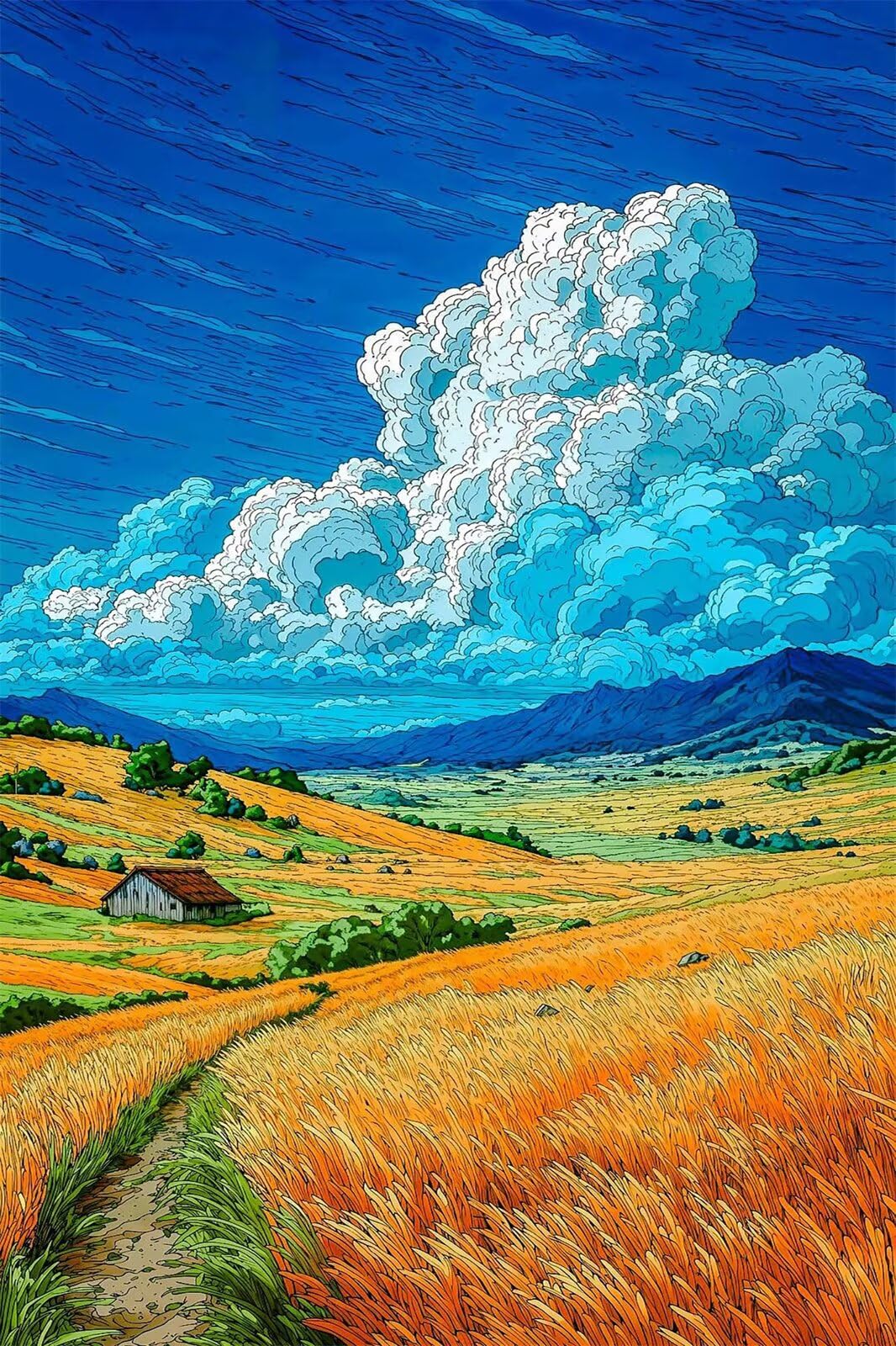 Puzzle 1200 Piezas para Adultos y Familia, Rompecabezas de Paisaje Campo Trigo, 75x50 cm, Juego de Mesa de Descompresión y Pasatiempo, Regalo Creativo Navidad y Cumpleaños