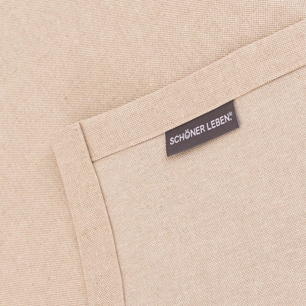 SCHÖNER LEBEN. Nappe lavable, aspect lin, naturel, différentes tailles, dimensions : 100 x 100 cm (surnappe )