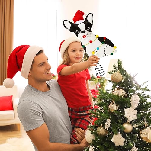 Miniatura 2 de Decoración para árbol de Navidad con luces de Navidad para perro Bulldog francés, adorno para árbol de Navidad, vacaciones de invierno, decoración