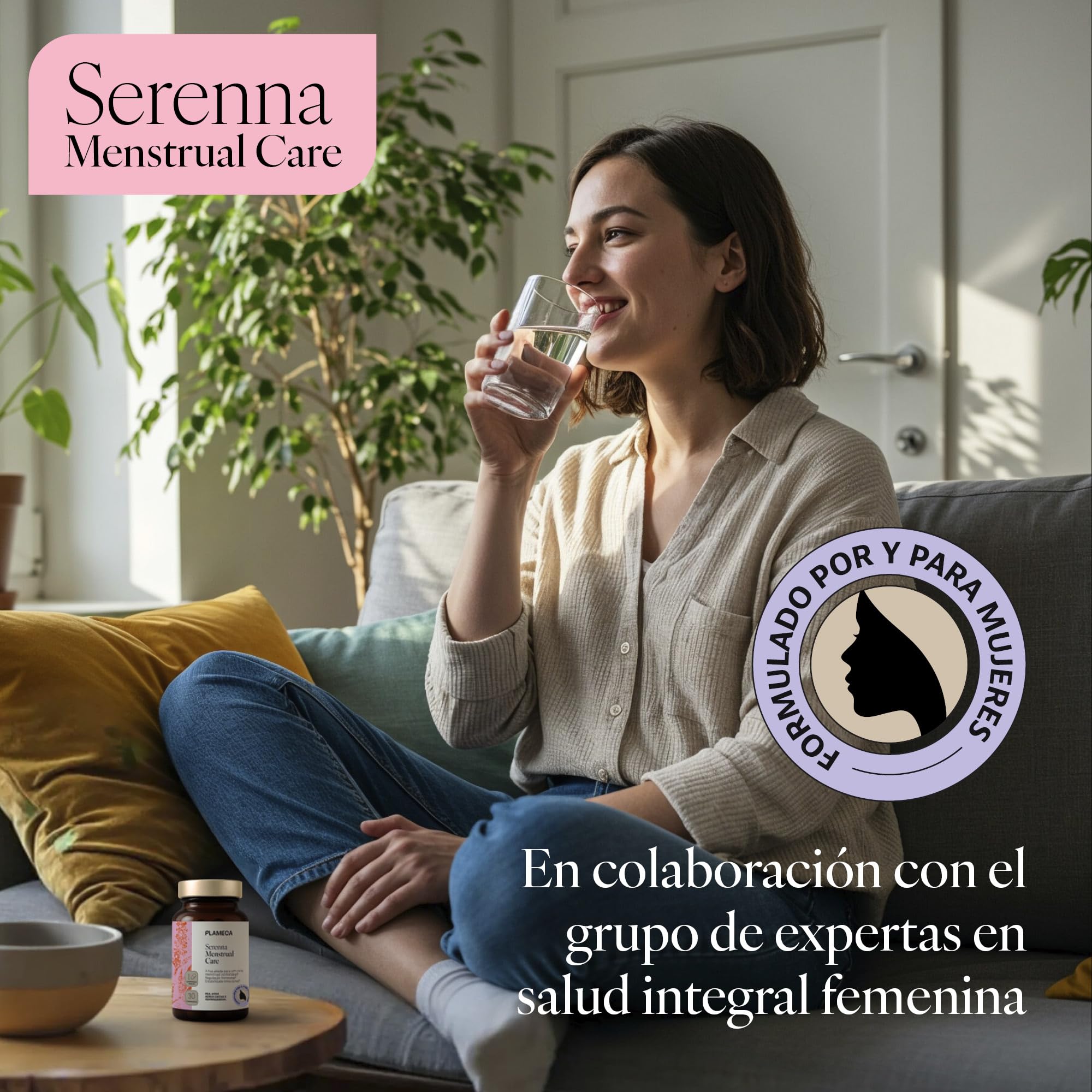 Plameca Serenna Menstrual Care – Regulación Hormonal y Estabilidad Emocional – 1 Comprimido al día – 30 Comprimidos