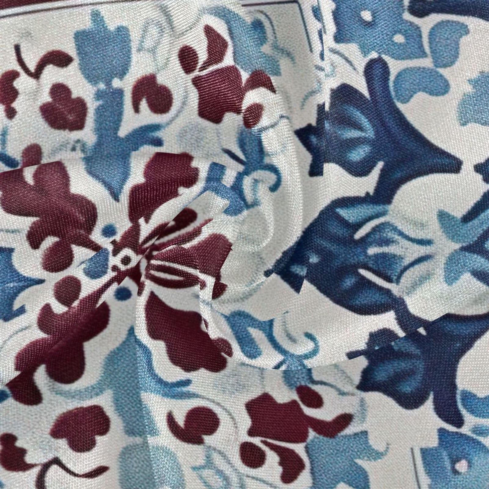 Wajiw 60 Inch Indoor Outdoor Round Tablecloth with Umbrella Hole and Zipper Waterproof Patio Table Cover for Camping Dining Room Party Outdoor Picnic,Tile Pattern