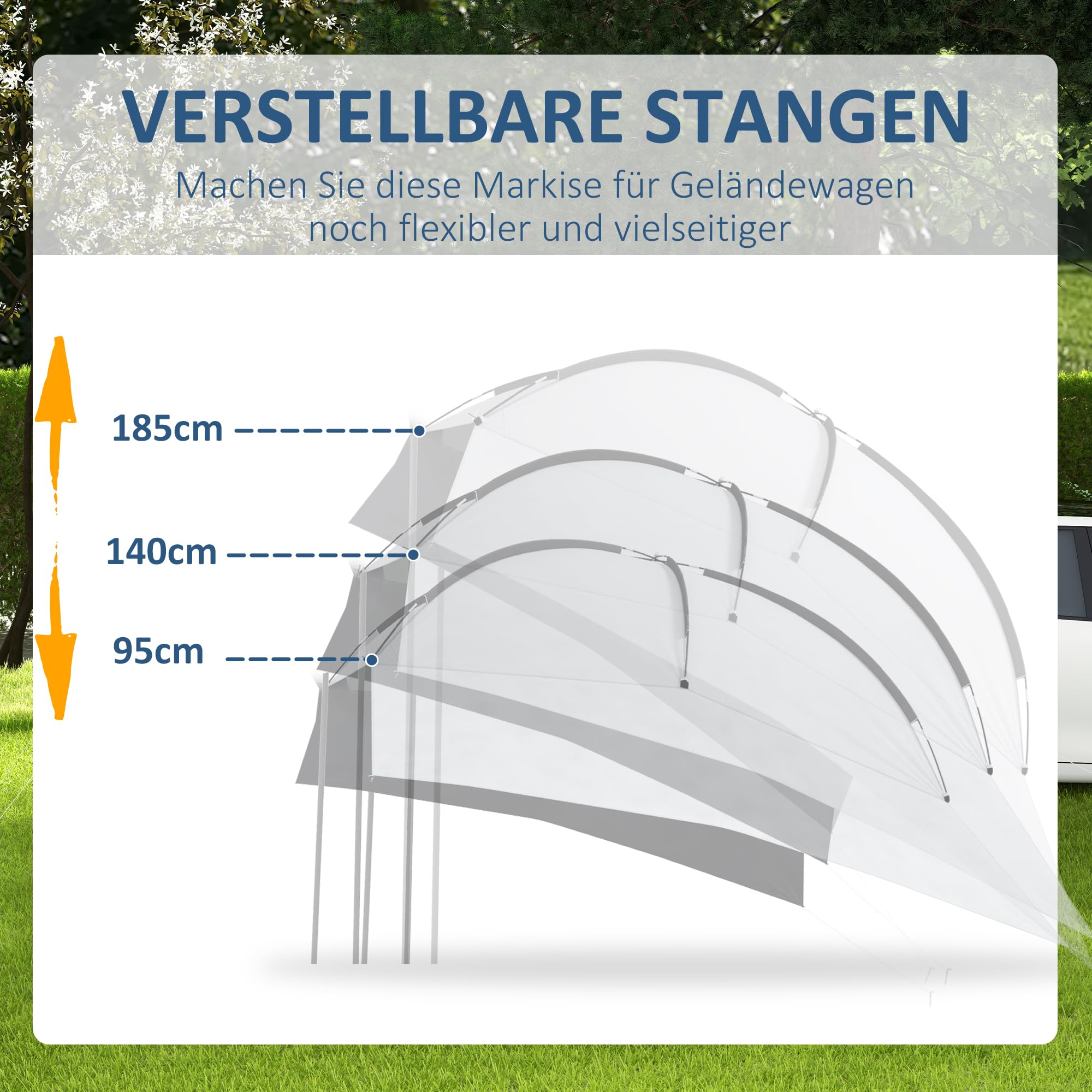 Auto Tent, Auto Luifel zon Onderdak met Gaas Venster, Zonwering