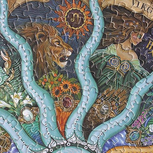 Miniatura 6 de Moruska Rompecabezas de 500 piezas para adultos, rompecabezas de constelación del zodiaco, rompecabezas de astrología de mandala redondo, genial y