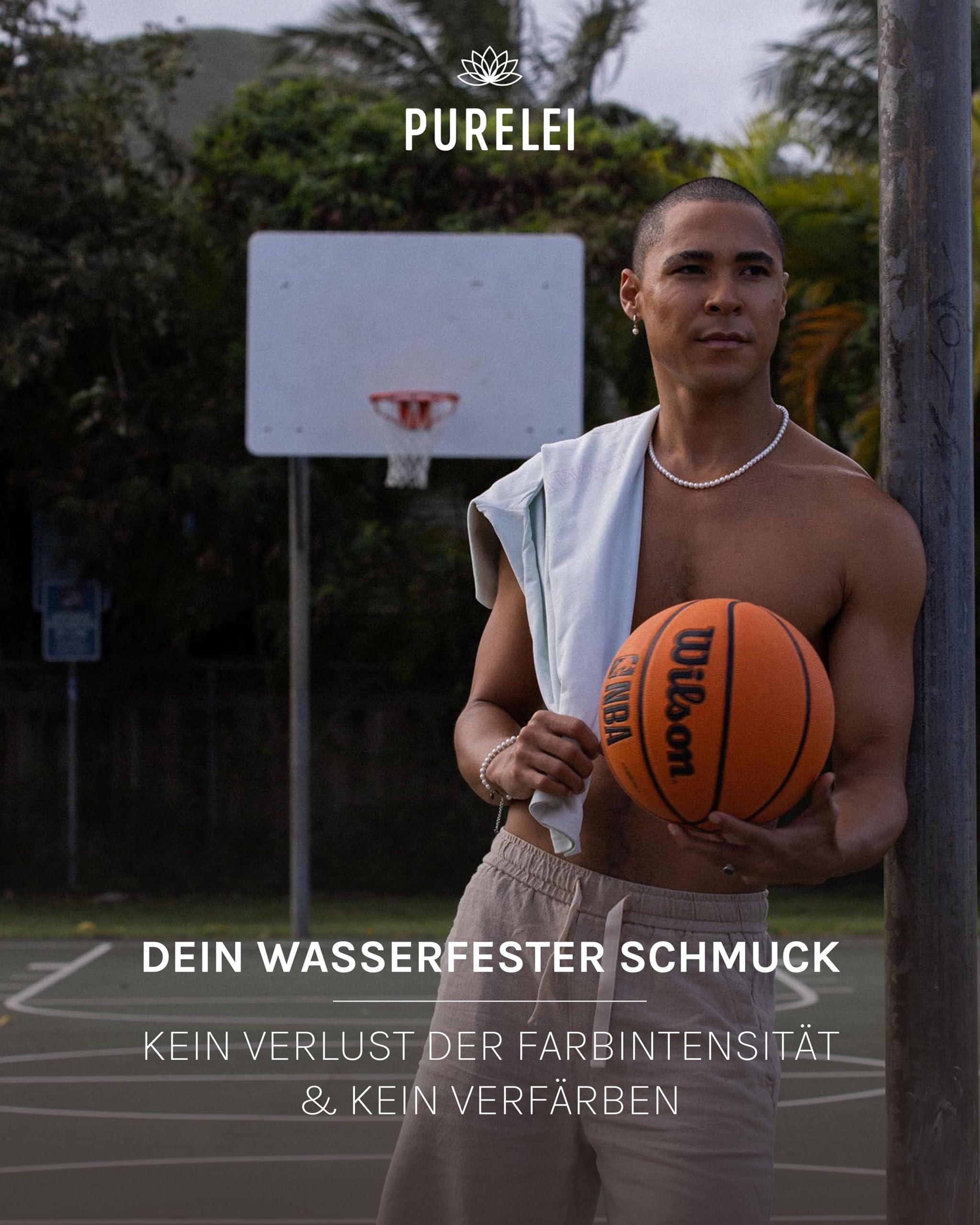 Purelei Diligence Kette (Silber), Wasserfeste Perlenkette für Männer und Frauen, Unisex-Halskette aus Edelstahl für Herren, Geschenk für ihn und sie