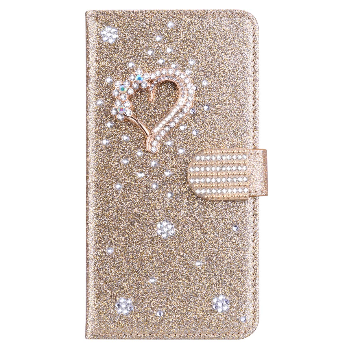 Custodia Portafoglio Per Redmi 10 Con Glitter E Portacarte - Foto 8