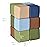 ECR4Kids SoftZone Patchwork Toddler Blocks, Foam Cubes, Earthtone, 12-Piece