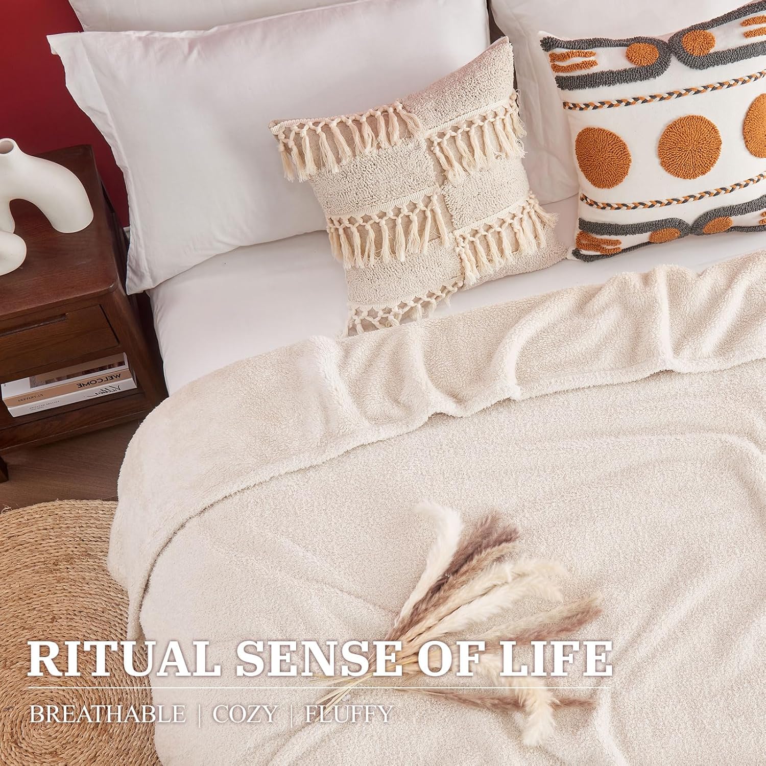 Ailemei Direct Knit Throw Blanket for Bed, Soft Thin Blankets for Sofa, Couch, Camping, Office Chair, Cozy Touch Lightweight Breathable Blanket All Season Use, Sand 50"x70" - Image 8