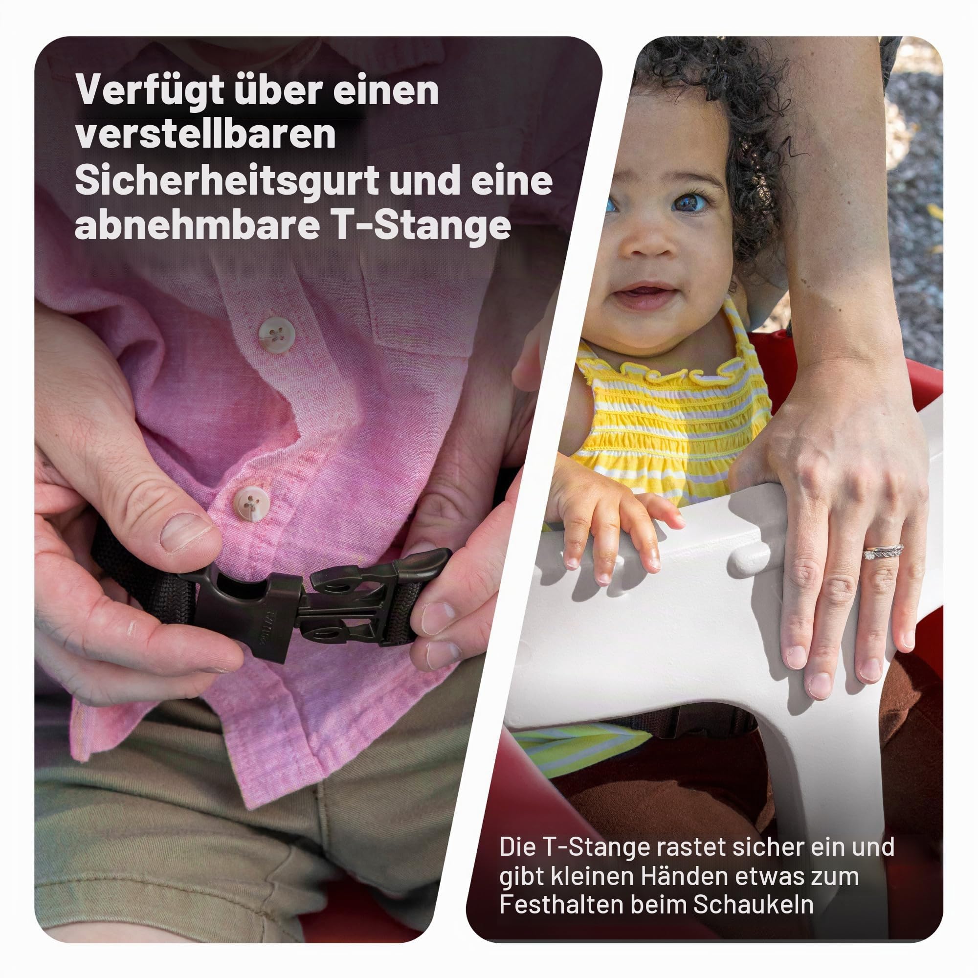 Step2 Raketenschaukel für Zwei, Baby Outdoor Schaukel, Außen Wetterbeständiges Seil, Befestigung am Spielset, für Kleinkinder 9 Monate - 3 Jahre alt