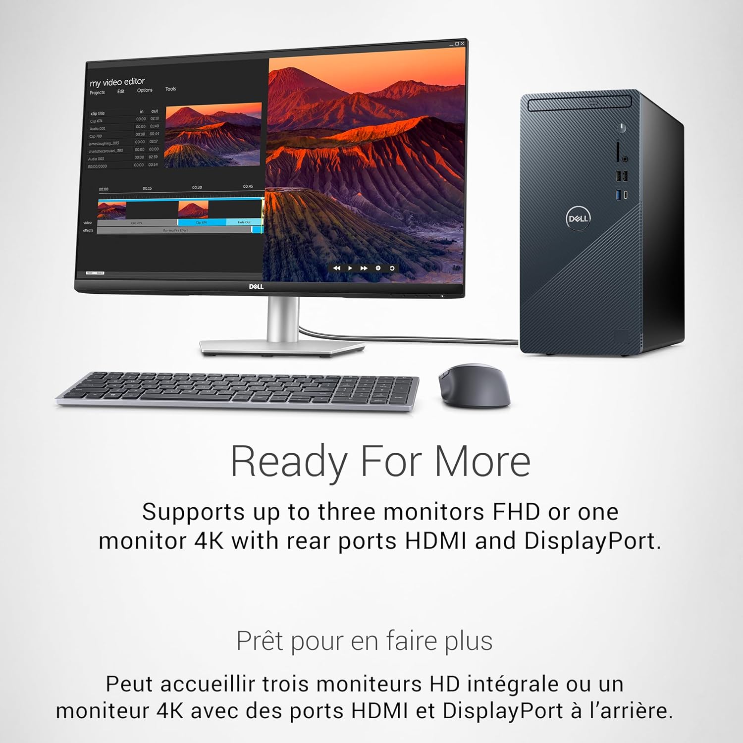 Dell Inspiron 3030 Desktop - Intel Core i7-14700 Processor, 16GB DDR5 RAM, 1TB SSD, Intel UHD 770 Graphics, Windows 11 Pro, Onsite & Migrate Service - Mist Blue - Image 5