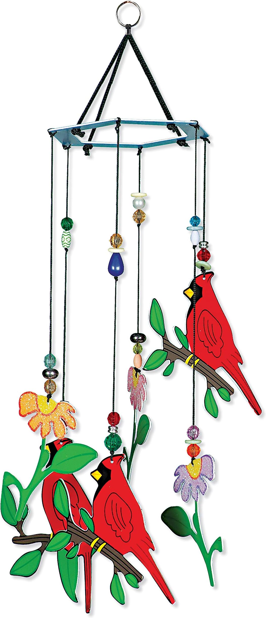 Solar Wind Chimes Red Bird Light for Outdoor            