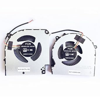 CPU+GPU Cooling Fan Replacement for Hasee G7-CT5NA G7-CT7NA Z8-CT7NA Z8-CT7NT Z8-CR7N1 6-31-NH5C2-100 6-31-NH77L-100 DFS5M325063B1N FLHJ DFS5K221153711 FLHF