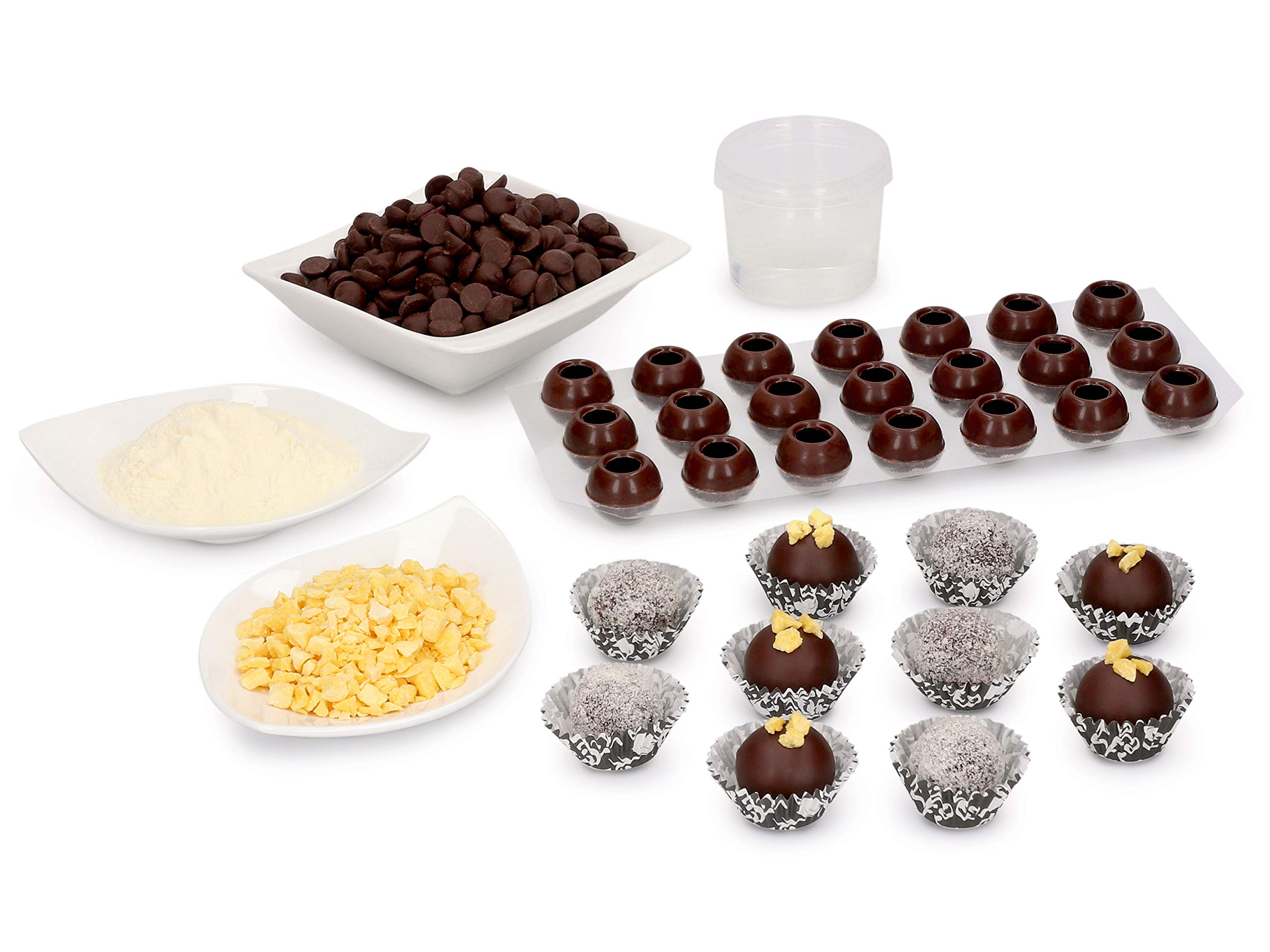 Pralinen-Set zum Start in die Pralinenproduktion im Geschenkkarton