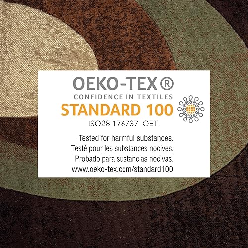 Miniatura 7 de Home Dynamix Tribeca Slade - Tapete contemporáneo, abstracto caféverde, 39 pulgadas x 55 pulgadas