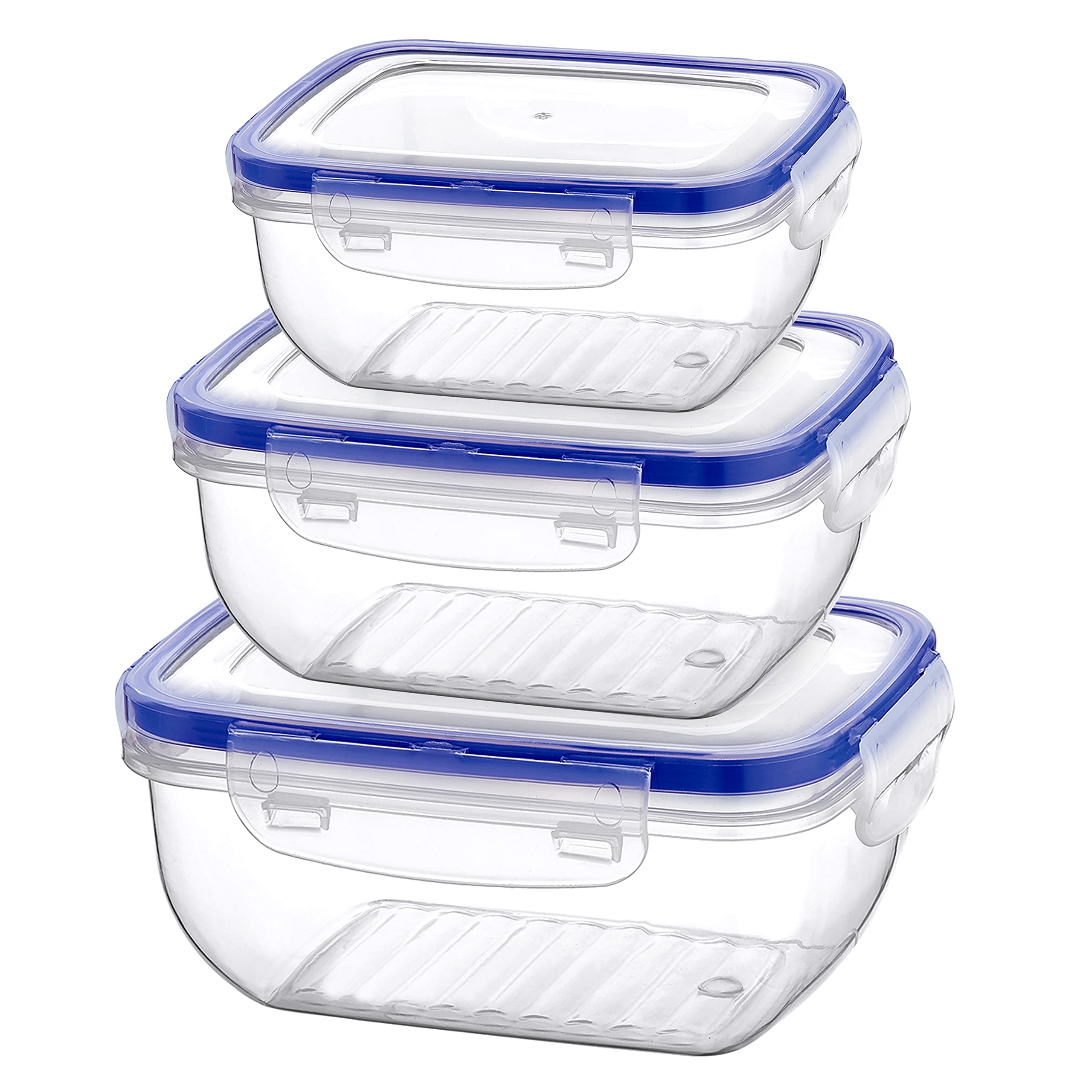 Set of 3 [0.4L,0.8L,1.4L]BulBus Bow Airtight Food Storage Containers with LidsTupperware Sets