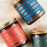 Vista 6 de Hakuna Matata - Vela perfumada de lavanda y vainilla, 100% cera de soja, mecha de algodón, largo tiempo de combustión, regalos de Disney