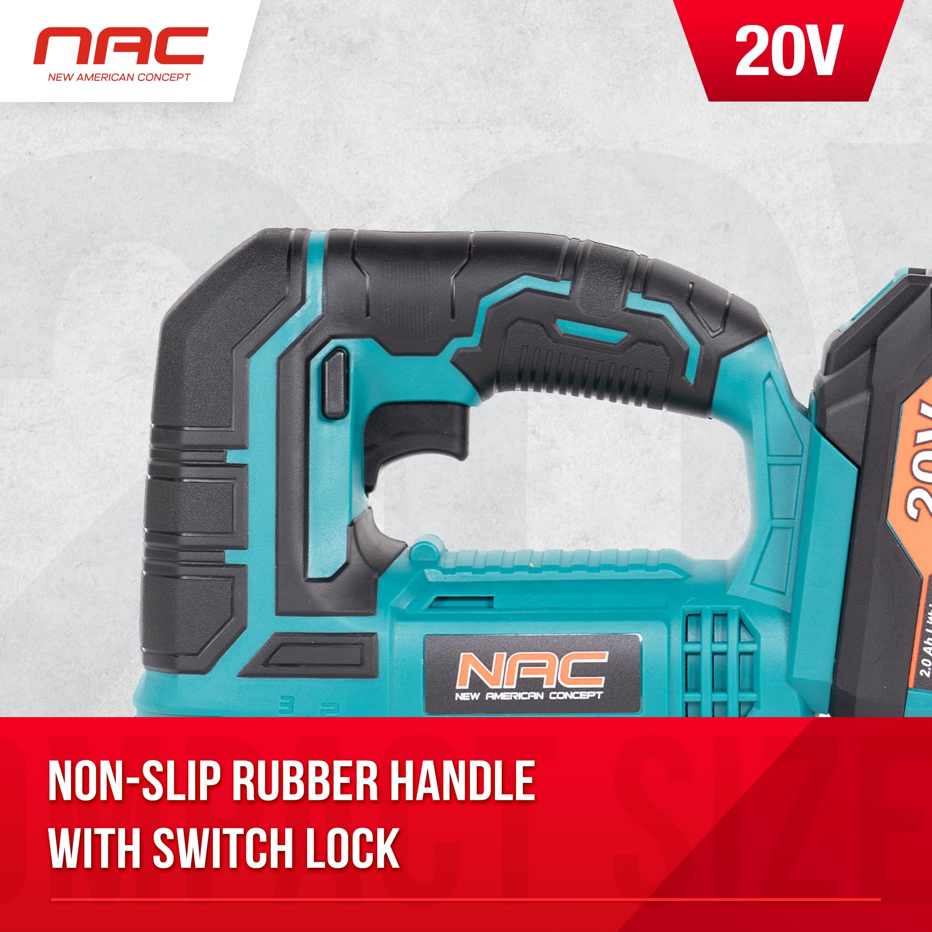 NAC NEW AMERICAN CONCEPT JS-20-LI-ST-20V wyrzynarka akumulatorowa, 420 W, zielona