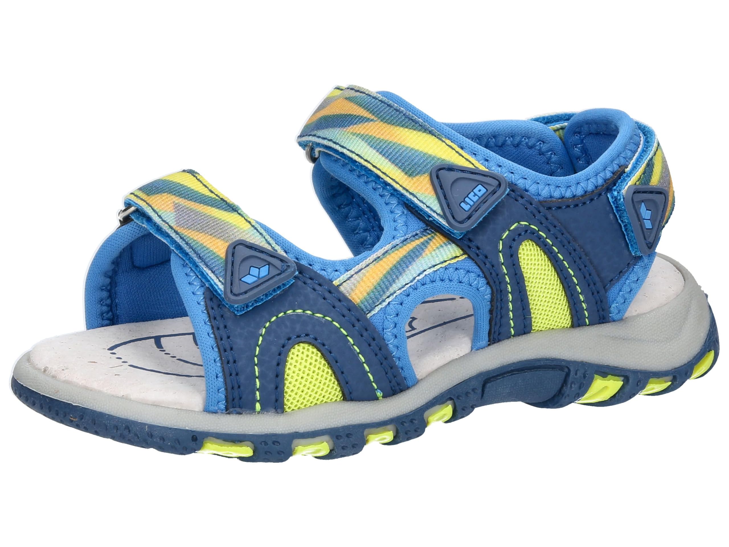 Lico Unisex Kid's Luca V Sandals, Blue Lemon, 13 UK