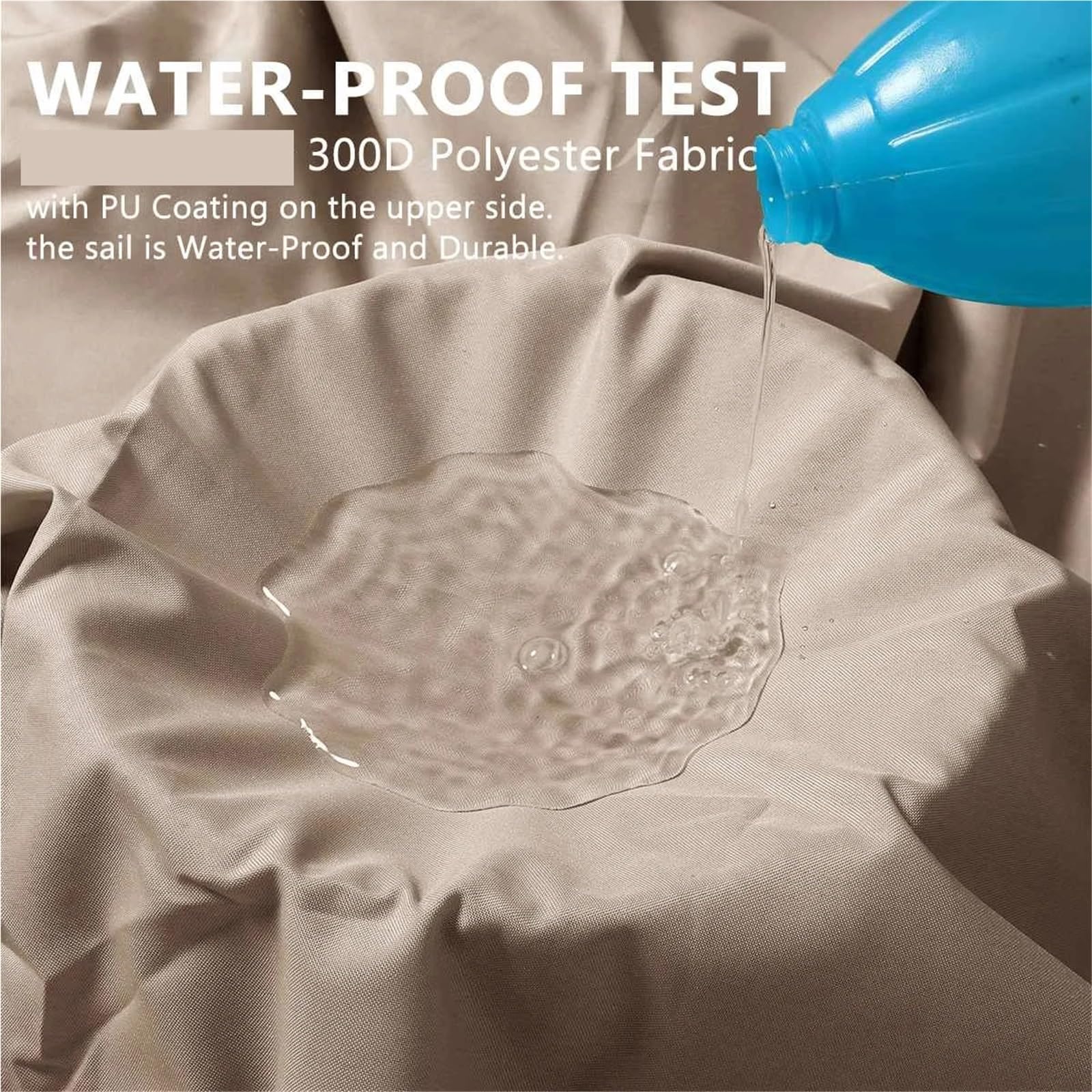 Voile D'Ombrage Triangulaire Voile d'ombrage Triangulaire imperméable en Polyester, abri Solaire d'extérieur for Jardin et Camping(3.6x3.6x3.6m)