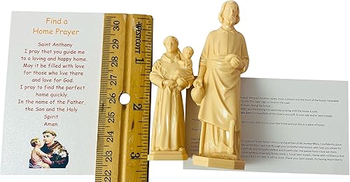 Miniatura 2 de Westmon Works Kit de vendedor y buscador de casas de San José y San Antonio, mini estatuas con tarjetas de oración para vender y comprar una casa