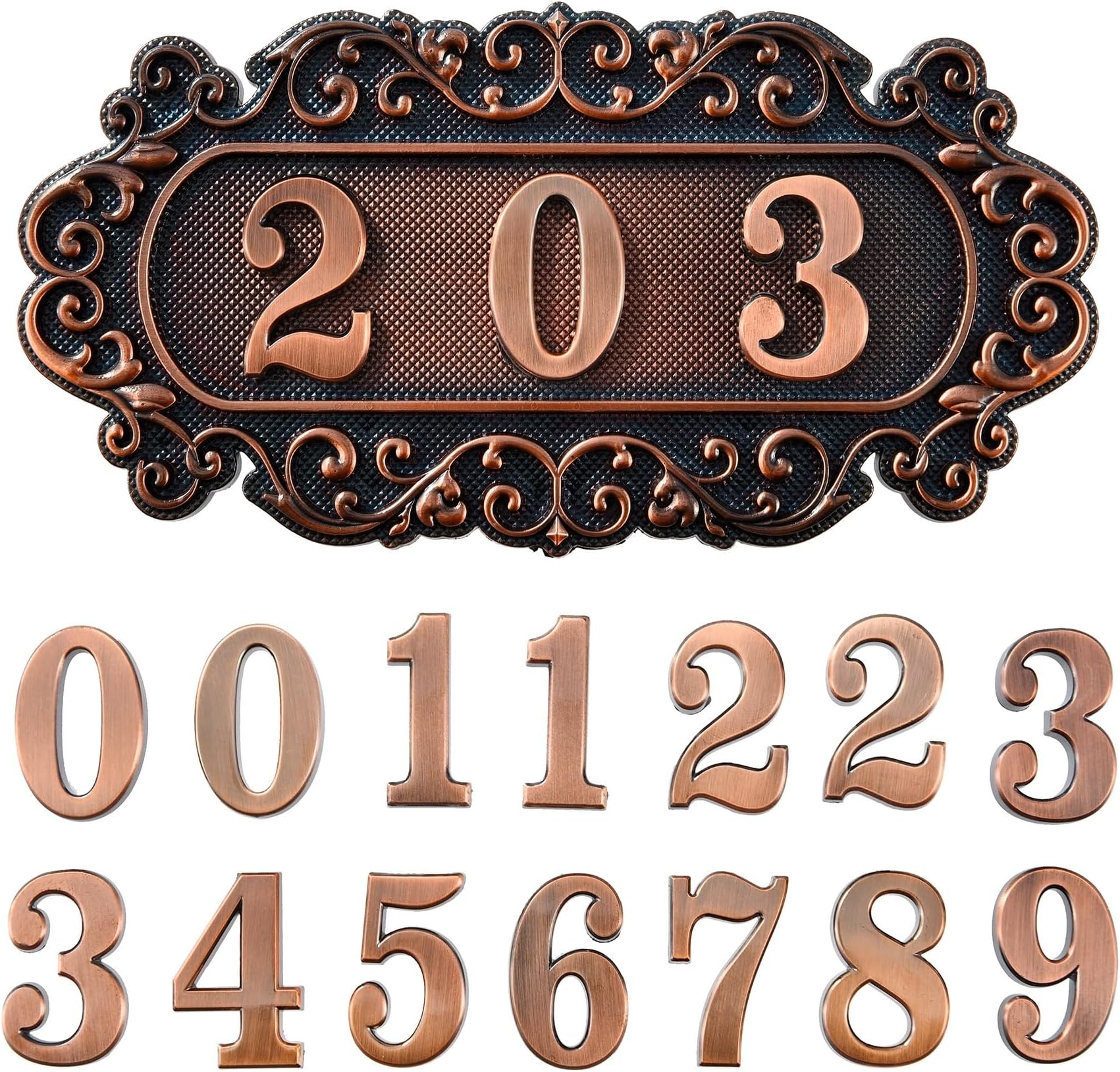 Door Number Plate, Apartment Door Number Sign, House Address Room Number Plaques with 14 Numbers