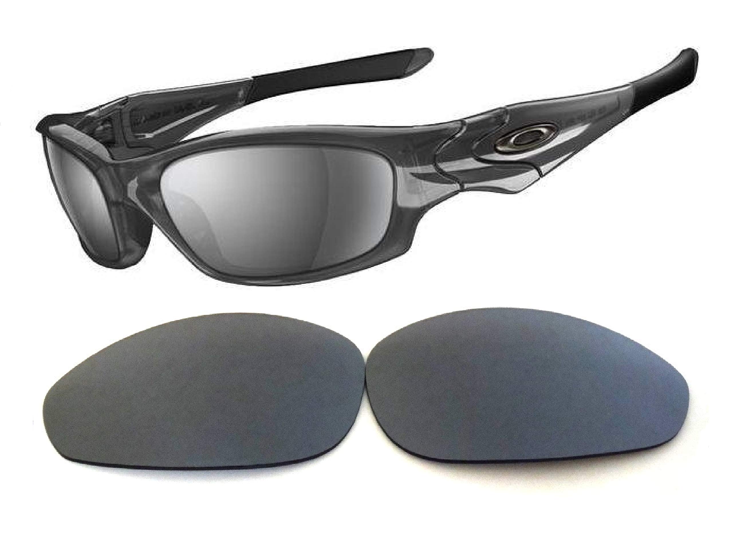 Galaxy Replacement lenses For Oakley Straight Jacket (2007) Polarized Titanium Color Grey Size: Regular