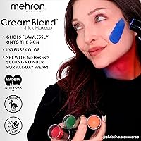 Vista 6 de Mehron Makeup CreamBlend Stick Face Paint, Body Paint, & Foundation Cream Makeup Perfect for Halloween .75 oz (21 g) (Green)