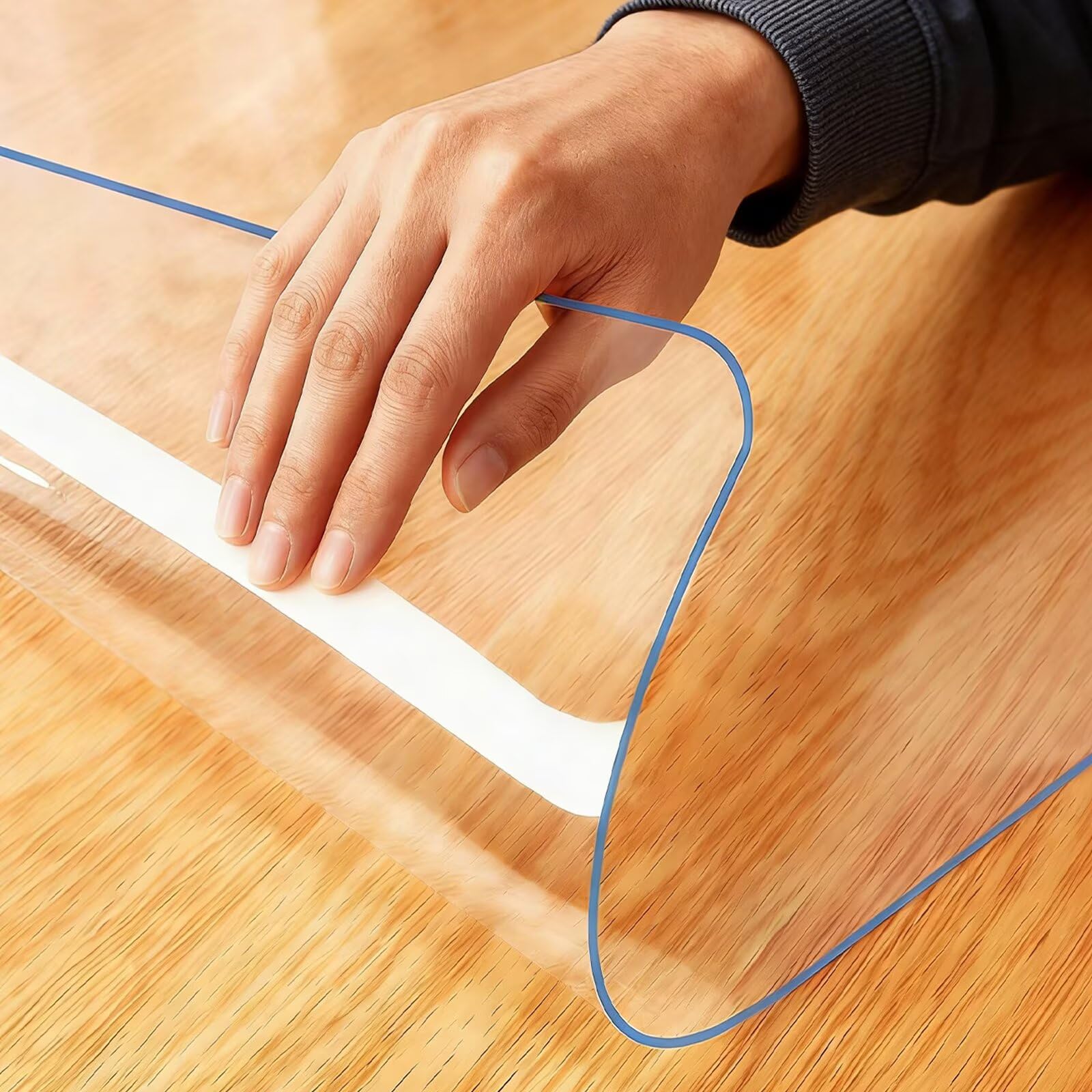 Wasserdichte Kunststoff-Tischdecke, 1,5 mm dick, Schreibtischschutz, leicht zu reinigende C-Tischmatte für Büro, Kommode, Nacht und Slish