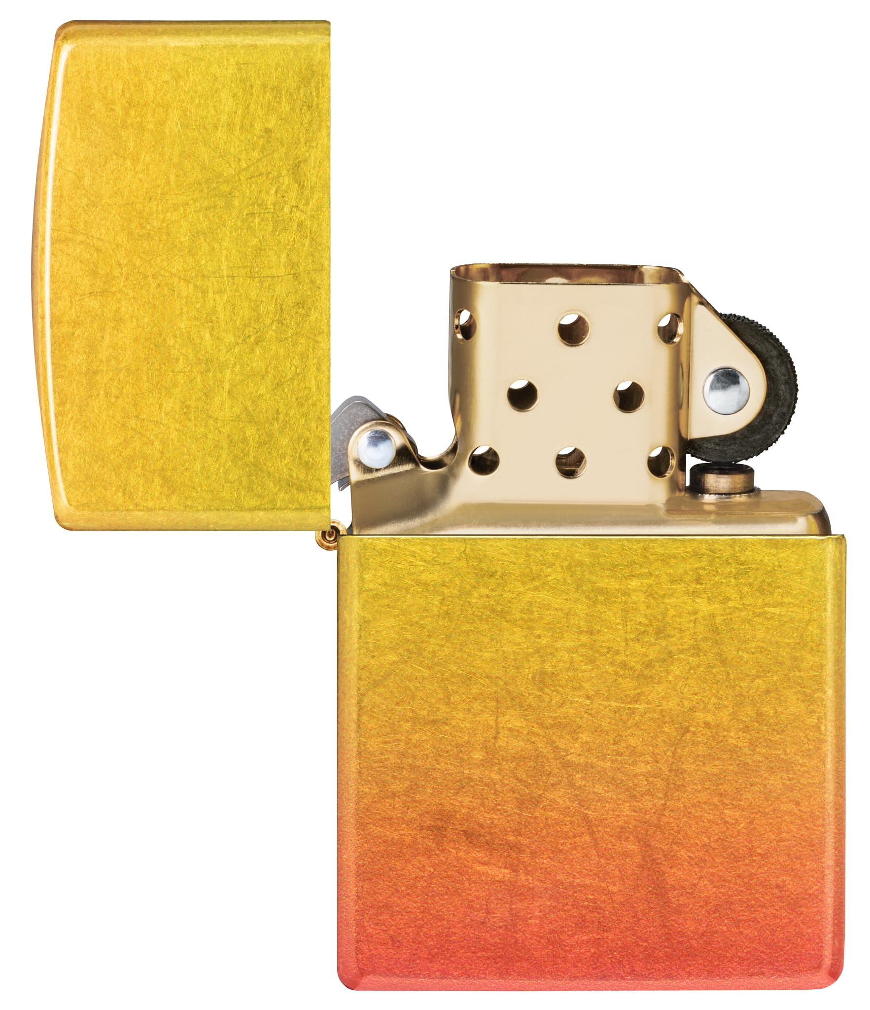 Zippo - Briquet Tempête Motif Ombre Orange Et Jaune, 540°, Impression Color Image, Rechargeable, Réutilisable, Coupe-Vent, Coffret Cadeau, Fabriqué Aux États-Unis