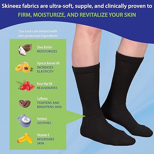 Miniatura 9 de Skineez - Calcetines hidratantes para diabéticos, Blanco