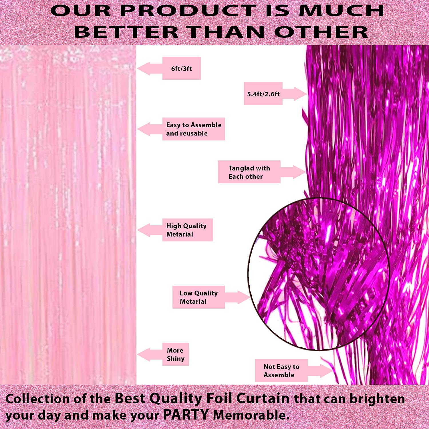 Party Propz Pink Birthday Decoration Items for Girls - 41 Pcs Combo With Balloons | For Wife 4