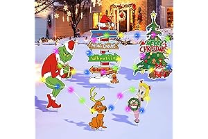 Grinch Christmas Lights Decoration Set, Outdoor, 5-Piece