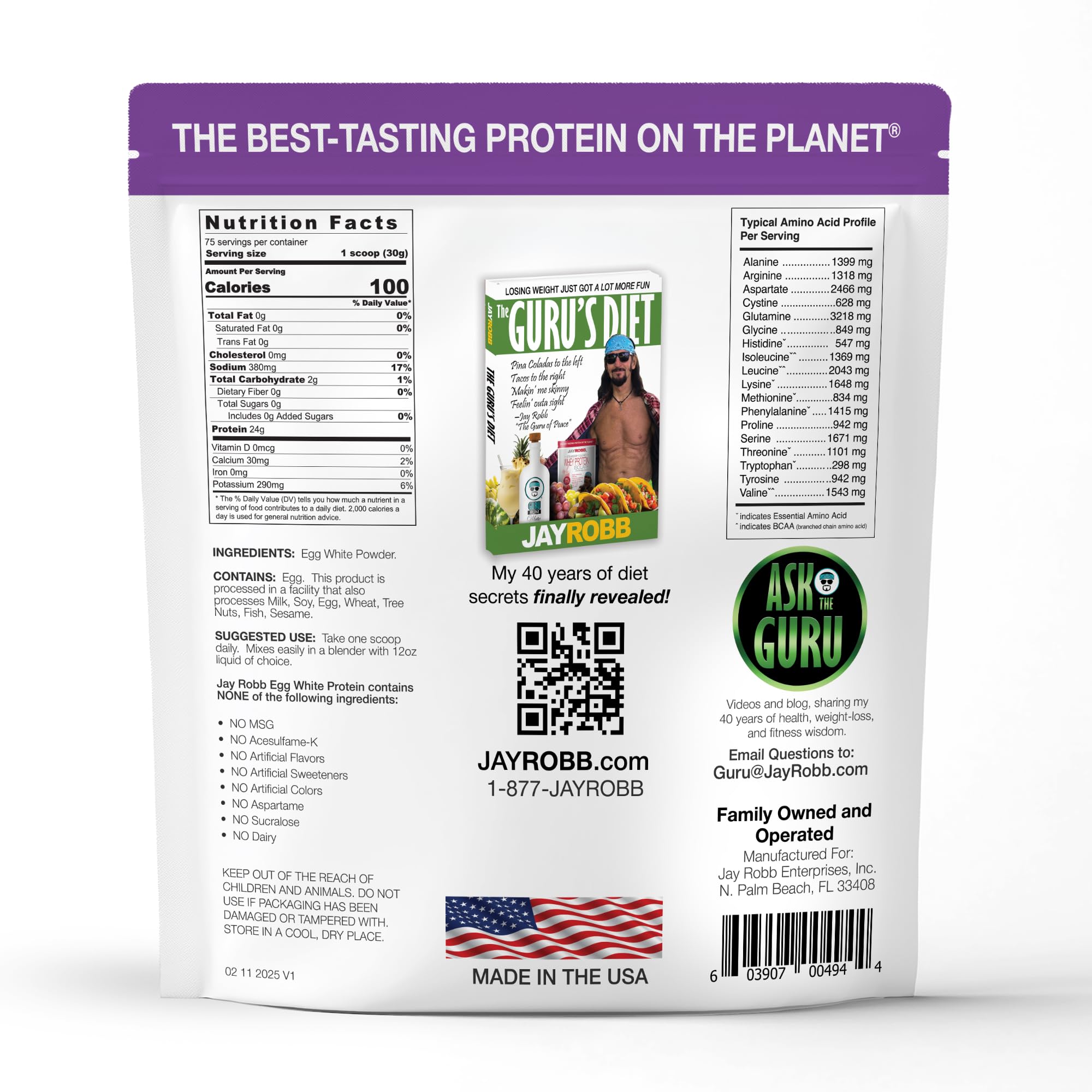JAYROBB Unflavored Egg White Protein 80 oz, 5 Pound Bag — Amazon image 2