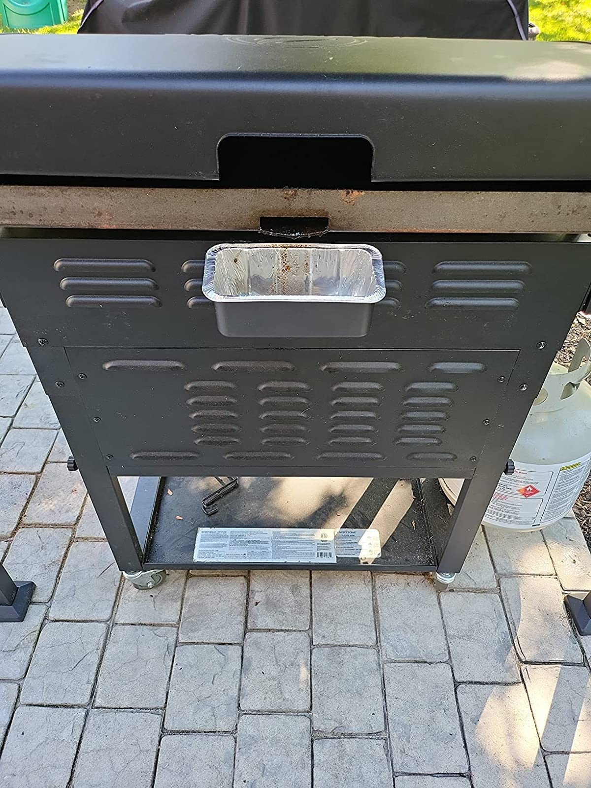 Fettauffangschale Für Blackstone Grill – Robust, Mit Becher & 20 Einlagebeuteln, Passt Für 43,2 Bis 91,4 Cm Platten