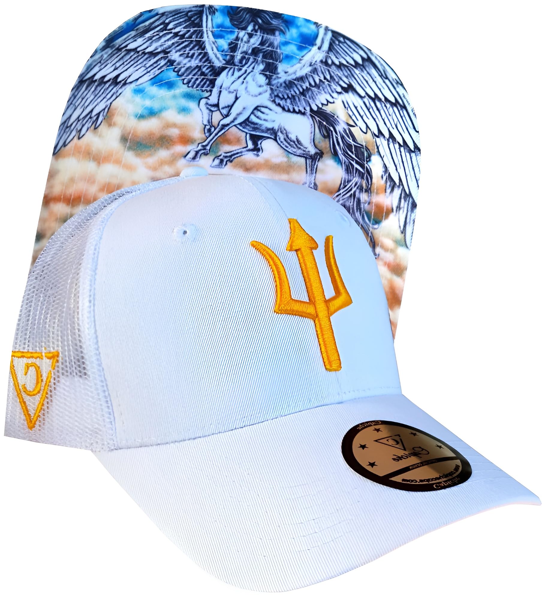 Capiche Unisex [Ancient Greek] - Pegasus Trucker [99+ Variations] Snapback Cap New Collection Special Series Dark Grey, One Size