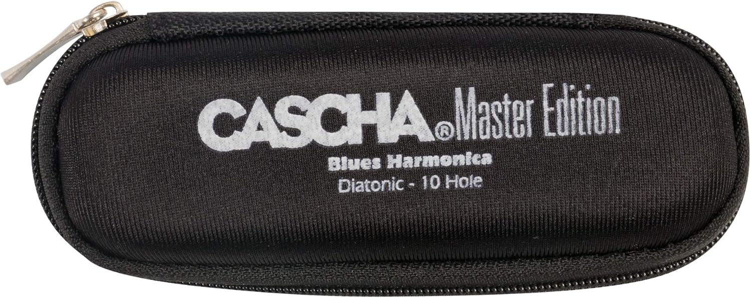 CASCHA Master Edition Blues Harmonica High Quality Harmonica in G Major with Soft Case and Cleaning Cloth, Blues Organ