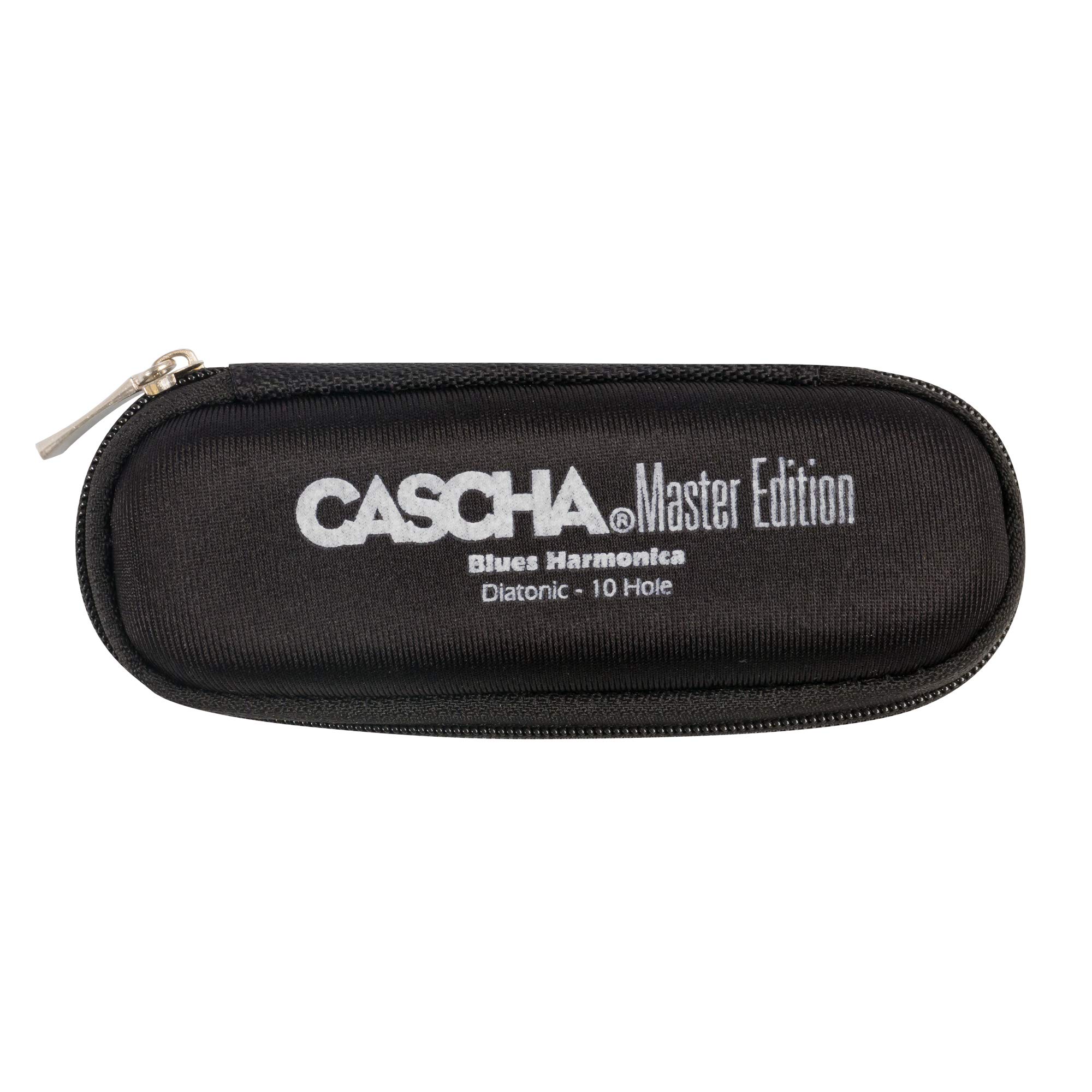 CASCHA Master Edition Blues Harmonica, hochwertige Mundharmonika in Bb-Dur mit Soft Case und Pflegetuch, Blues Organ