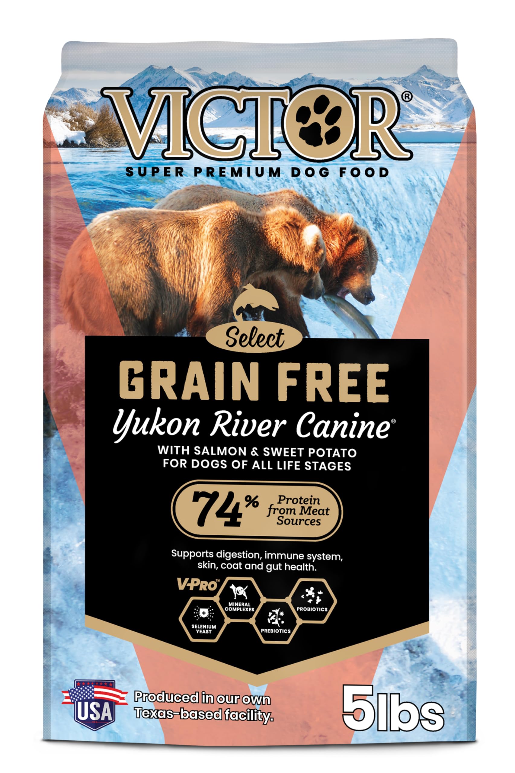 Super Premium Dog Food – Grain Free Yukon River Canine – Supports Immune & Digestive Health for Dogs of All Life Stages – High Protein Dry Dog Food for All Normally Active Dogs, 5 lb