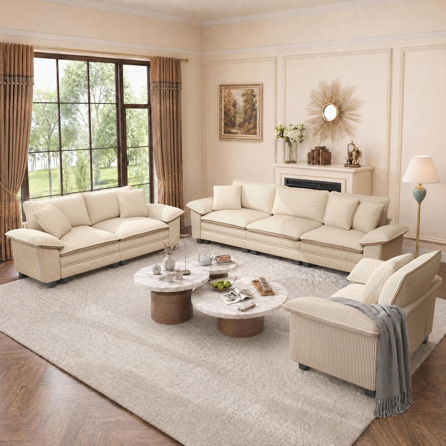 Amazon.com: PHI VILLA Cloud Modular Couches Sets, 3 Pieces Large ...
