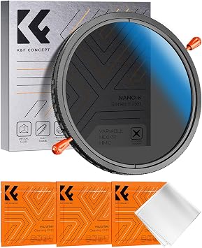 K&F CONCEPT 43mm Variable ND2-32 1-5 Stops & Polarizing Lens Filter in 1