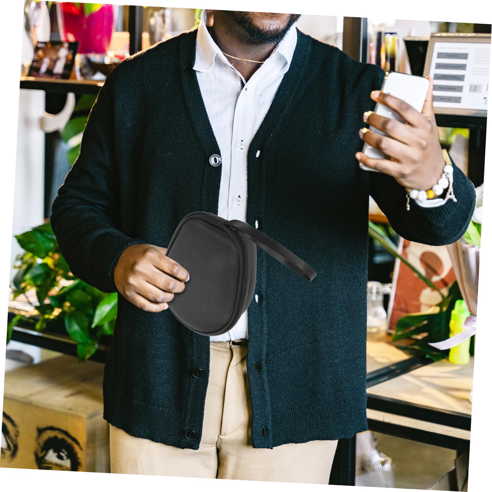 Mikikit 5pezzi Borsa Organizer Per Auricolari e Cavi Custodia Compatta Per Cuffie Per Viaggi e Uso Quotidiano Protezione Per Dispositivi Portatili