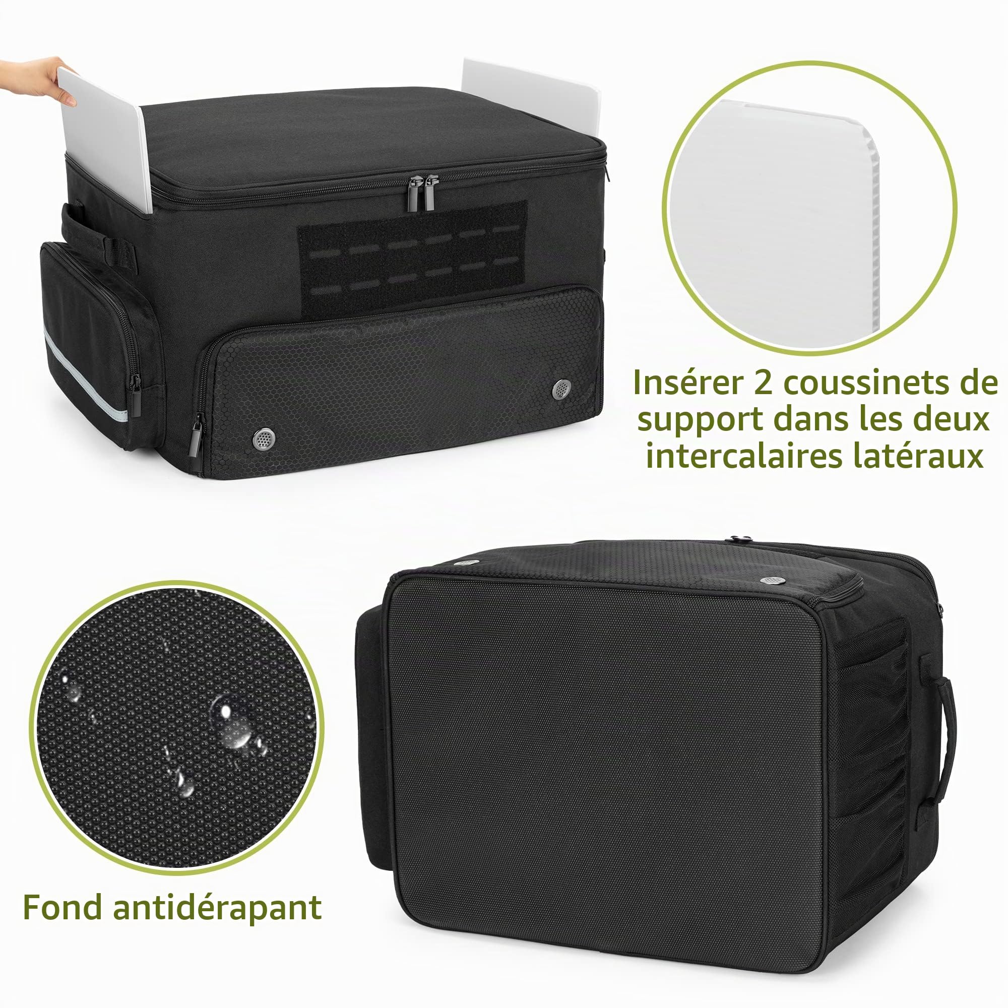 GOBUROS Organisateur de Coffre de Golf, Sac de Rangement avec Compartiment Séparé pour 2 Paires de Chaussures Jusqu'à 16, Organisateur de Casier de Voiture de Golf pour Accessoires
