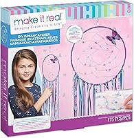 Make It Real DIY Dreamcatcher Kit for Girls Ages 8+ - Purple Pink Blue Butterfly Beads, 175pc All-in-One Arts Crafts Tween Bedroom Decor