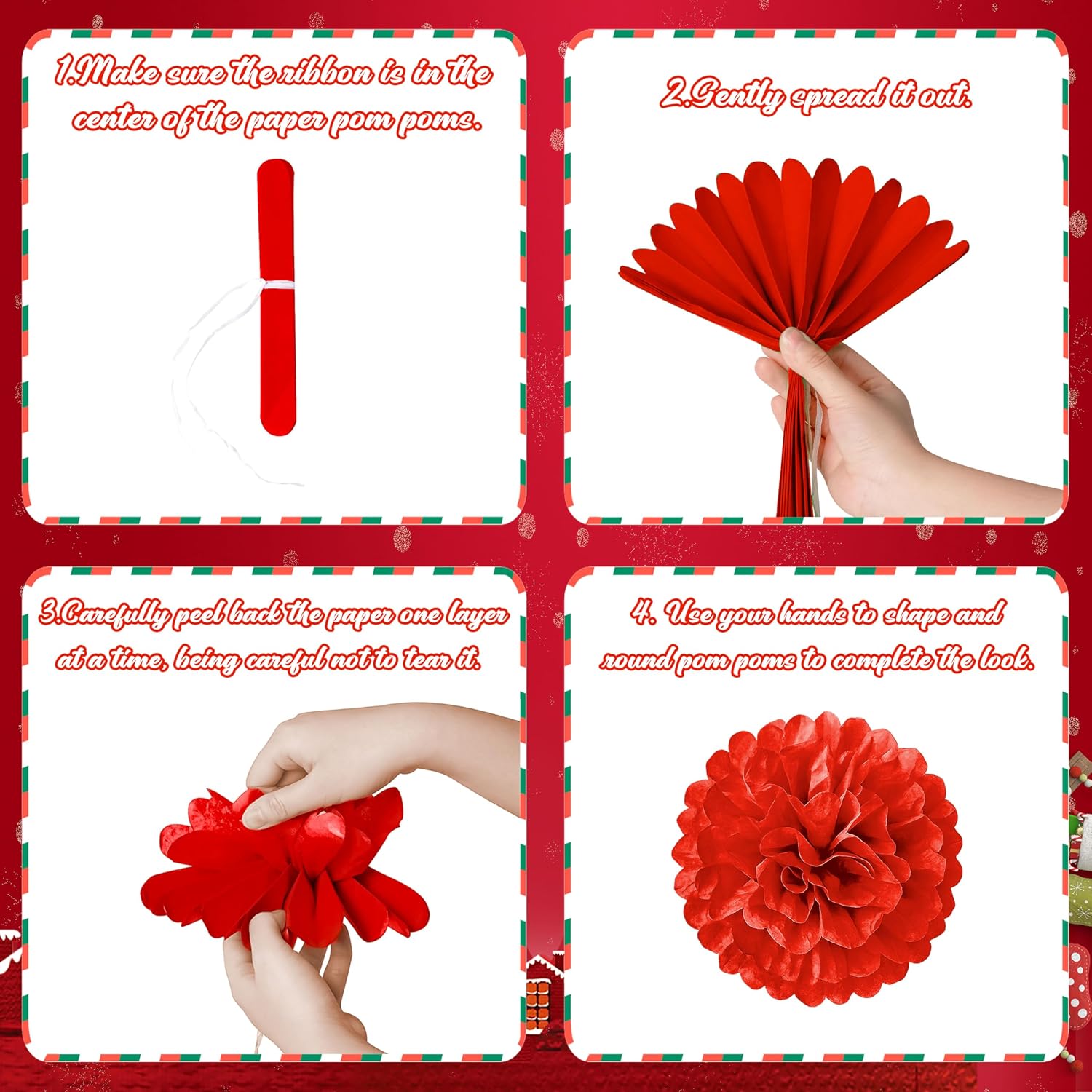 15pcs Candyland Christmas Party Decorations – Paper Fans, Honeycomb, Swirls for Peppermint, Indoor Ceiling, Wall Holiday Decor